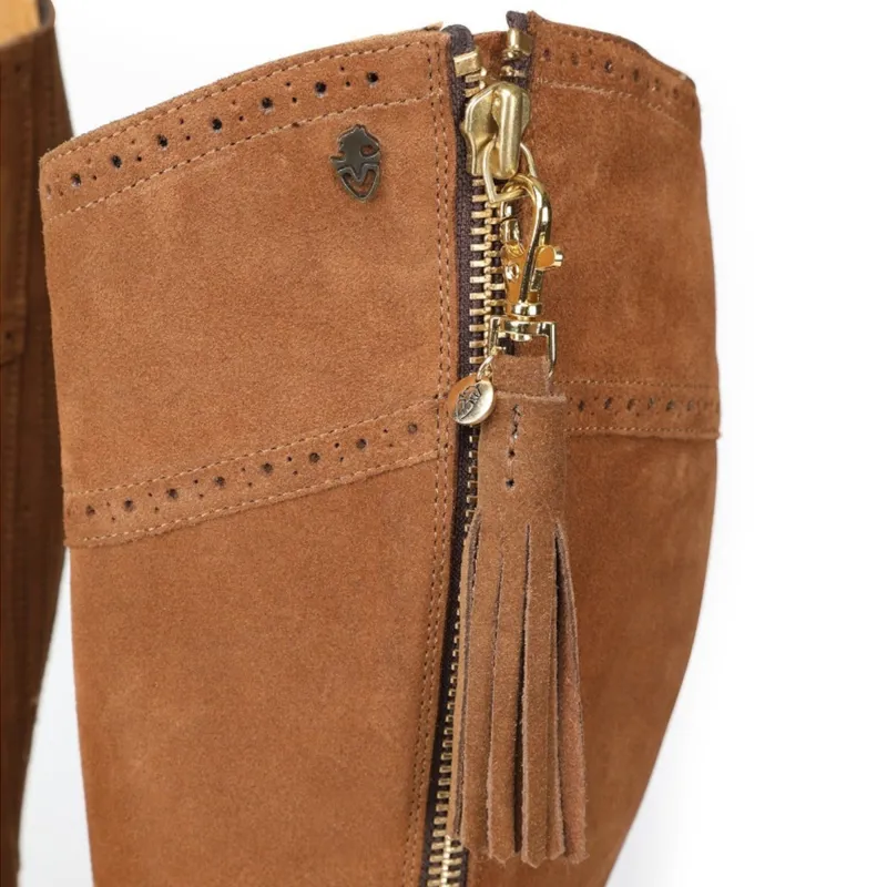 Moretta Arabella Ladies Suede Boots - Tan-3